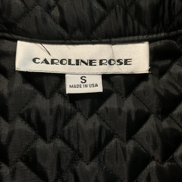 Caroline Rose Multicolor Quilted Zip Front Vest With Pockets Small - Picture 7 of 7